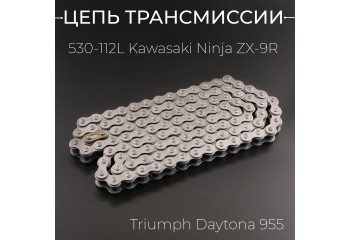 Цепь трансмиссии 530-112L Kawasaki Ninja ZX-9R, Triumph Daytona 955