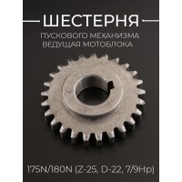 Шестерня пускового механизма ведущая мотоблока 175N/180N (Z-25, D-22, 7/9Hp) 