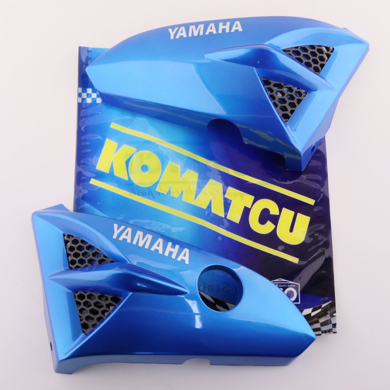 Пластик Yamaha YBR125 накладки на бак голубой "KOMATCU"