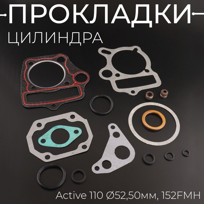 Прокладки цилиндра (набор) Active 110 Ø52,50mm, 152FMH "KOMATCU" (mod.A)