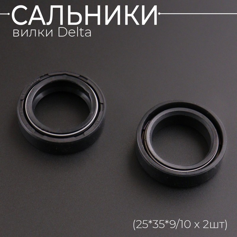 Сальники вилки Delta (25*35*9/10 x 2шт) "BEEZMOTO"