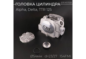 Головка цилиндра Alpha, Delta, TTR 125 (в сборе) (Ø54) (d=23/27) 154FMI "BEEZMOTO"